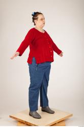 Whole Body Woman Animation references Casual Overweight Studio photo references